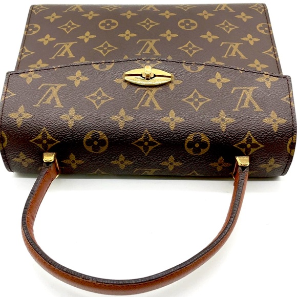 Louis Vuitton Brown and Gold Monogram Satchel malesherbes